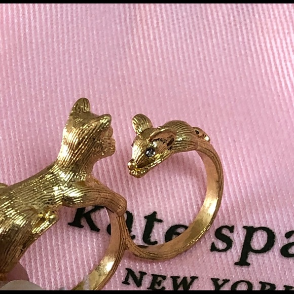 NWT KATE SPADE ♠️ HOUSE AND CAT RING - 7 - Picture 8 of 9